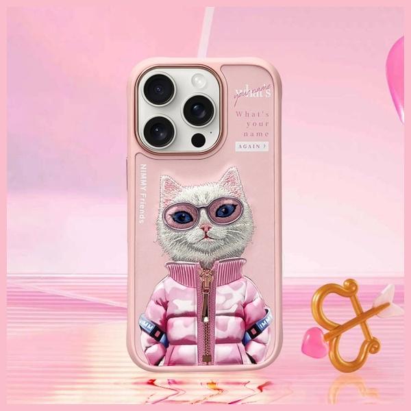 Immagine prodotto Prestigio Nimmy case iPhone 16 Pro 6.3" pink Cool&Cute 2.0 Cat (Apple iPhone 16 Pro)