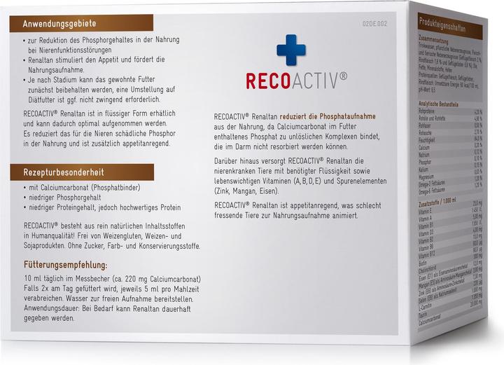 Produktbild Recoactiv Katzen-Nahrungsergänzung Renaltan Tonicum (Senior, Adult, 3 Stk., 270 g)