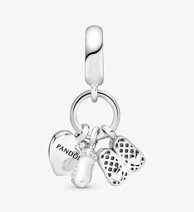 Immagine prodotto Pandora Scarpe biberon e cuore (Argento 925)
