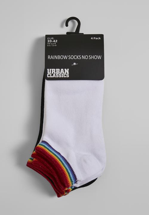 Immagine prodotto Urban Classics Calzini Arcobaleno No Show 4-Pack (confezione da 4, 35 - 38)
