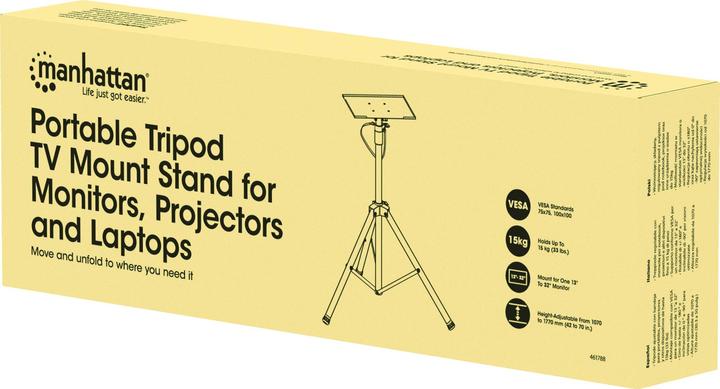 Immagine prodotto Manhattan Supporto mobile con gambe a treppiede per monitor, telai e notebook (32", 15 kg)