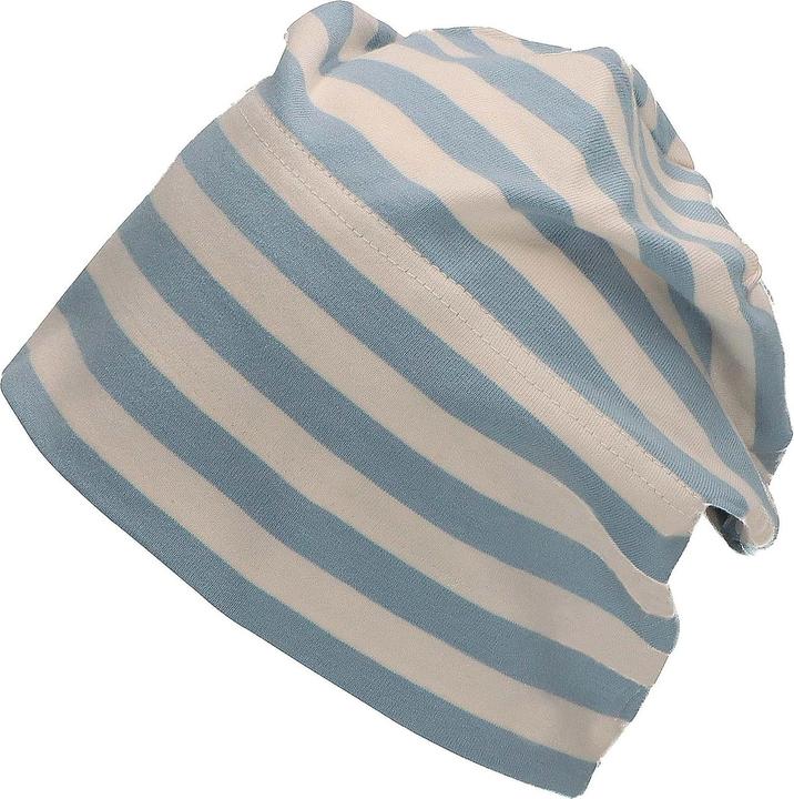 Actual product image Sterntaler Beanie Slouch Beanie Striped Light Blue Gr. 43 (43)
