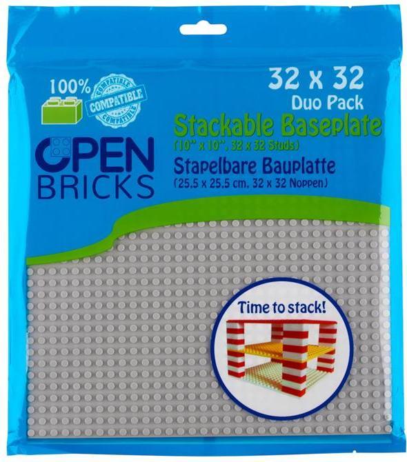 Open Bricks Baseplate 32x32 lgy | OB-P32GY1