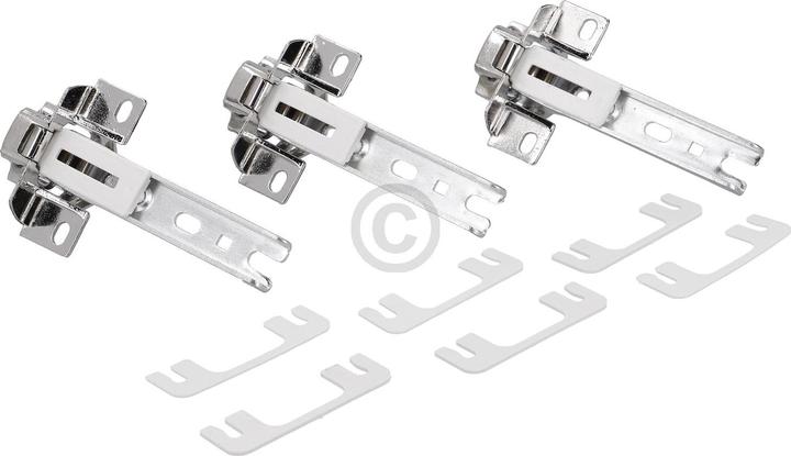 Actual product image Bluparts Türscharnier Set Einbau wie BOSCH 00268699 für Kühlschrank 3Stk
