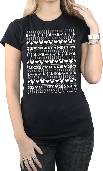 Produktbild Disney Mickey And Minnie Christmas Fair Isle TShirt (M)