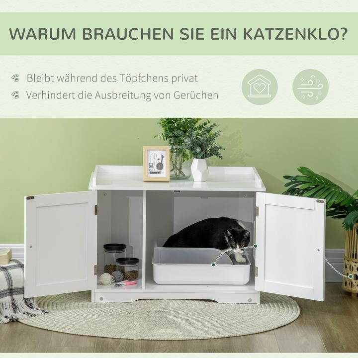 Produktbild PawHut Katzenklo mit Magnettüren (Katzenklo geschlossen)