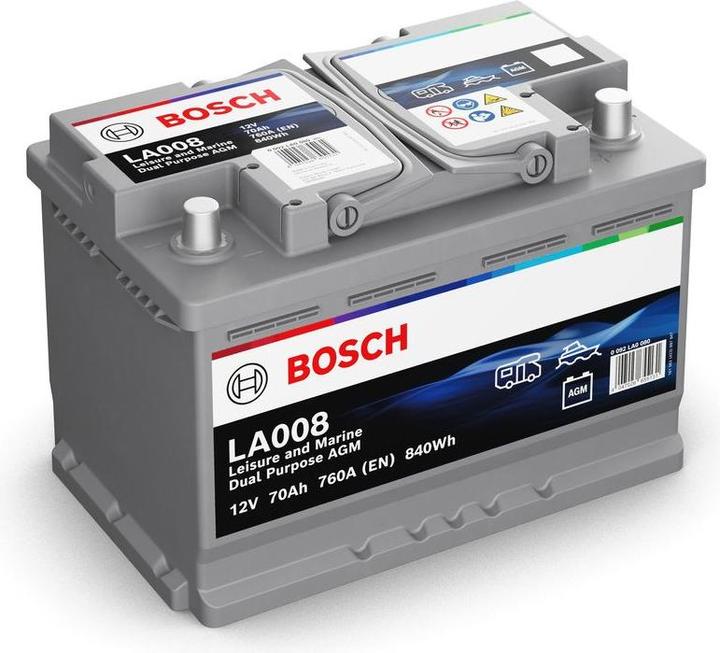 Actual product image Bosch Automotive AGM Versorgungsbatterie 12V/70Ah/760A (12 V, 70 Ah, 760 A)