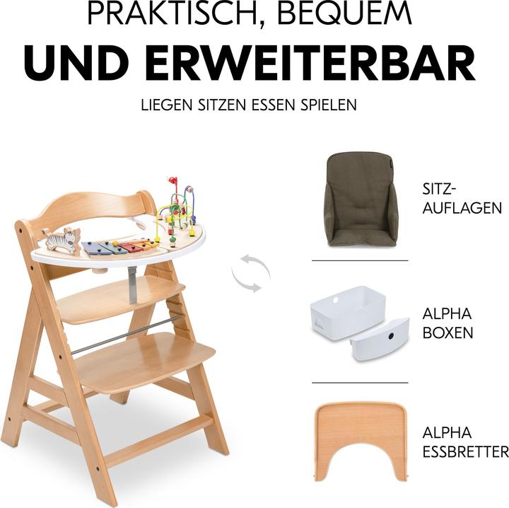 Actual product image Hauck Alpha Newborn Set Pre Nature (Highchair)