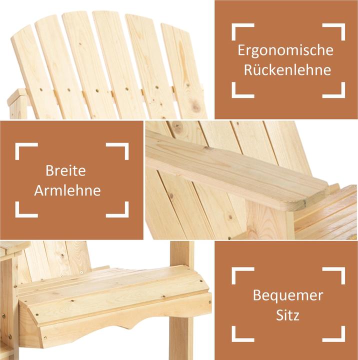 Actual product image Outsunny Garden Bench with Table and Umbrella Hole