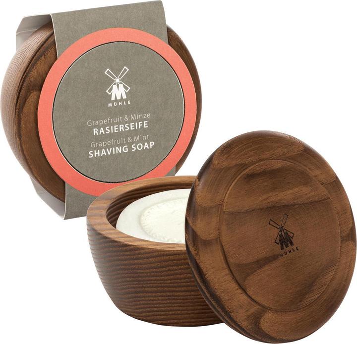 Mühle Holzschale mit Rasierseife (Rasierseife)