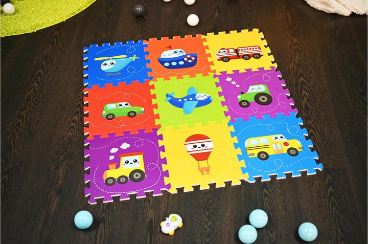 Produktbild Knorrtoys Puzzlematte - „Fahrzeuge“/9-tlg./30 cm (86 x 86 cm)