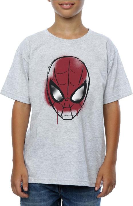 Actual product image Boys Spider-Man Face Sketch T-Shirt (128)