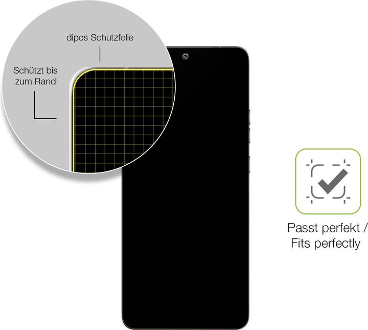 Actual product image Dipos Full Cover Screen Protector Matte (1 Piece, Motorola Edge 50 Pro)