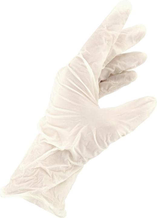 Image du produit 3A Gants en latex Guantes Examen, non poudrés, 100 pièces, taille L, blanc (L)