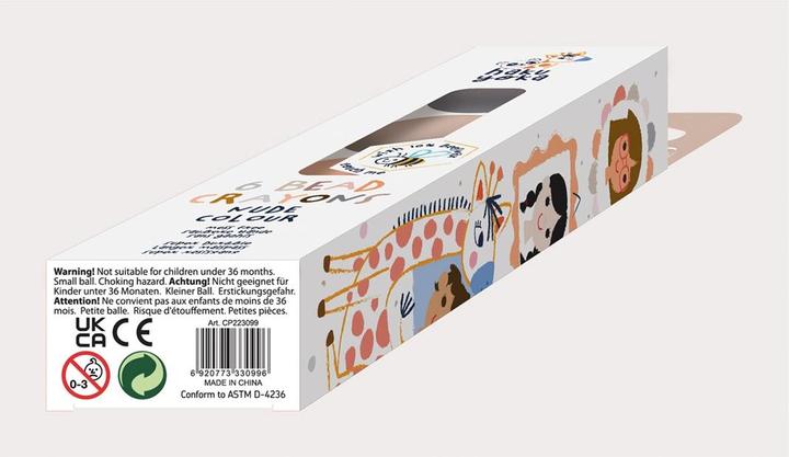 Image du produit Magni Craies de cire de forme ludique Boules Nude (Nude, 6 x)