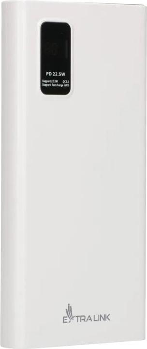 Actual product image Extralink EPB-067W power bank Lithium Polymer (LiPo) White (10000 mAh, 22.50 W, 37 Wh)