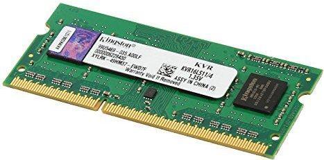 Produktbild Kingston MEMORY 4GB PC12800 DDR3/SO KVR16LS11/4 (1 x 4GB, 1600 MHz, DDR3-RAM, SO-DIMM)