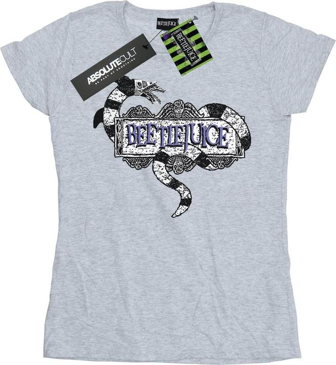 Beetlejuice Sandwurm Logo TShirt aus Baumwolle