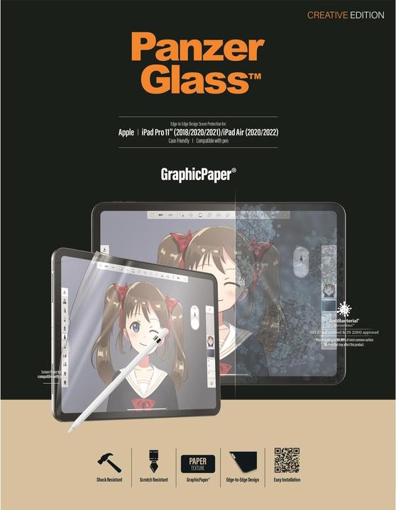 Image du produit PanzerGlass GrapicPaper AB : un cas concret (1 pièce(s), iPad Pro 11 2020 (2. Gen), iPad Air 2020 (4. Gen), iPad Air 2022 (5e génération))