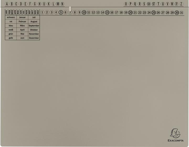 Exacompta 25 cartelle sospese in cartone Exaflex grigio 1 x pinzatura ufficiale / pinzatura (A4, 200 x)