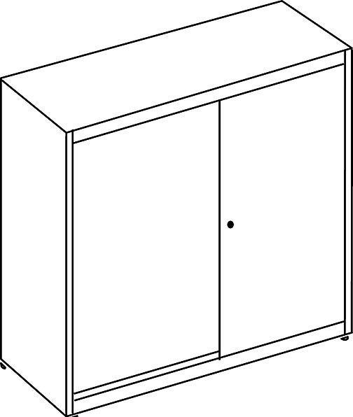 Image du produit Mauser Armoire à portes coulissantes (120 x 43,5 x 118 cm)
