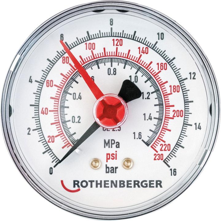 Actual product image Rothenberger Manometer 0-16 bar RP50 mit Dichtung (Test prod)