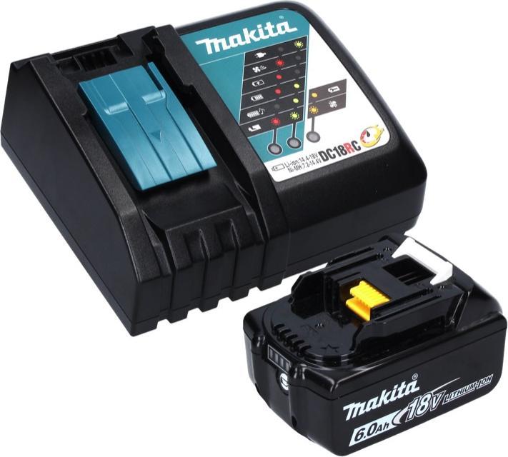 Actual product image Makita DJS 161 RG1J Battery Sheet Metal Shears 18 V 1.6 mm + 1x Battery 6.0 Ah + Charger + Makpac