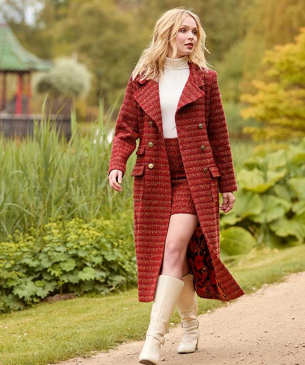 Actual product image Joe Browns PETITE Tweed Double Breasted Maxi Coat (44)