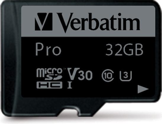 Produktbild Verbatim Pro (32 GB, microSDHC, U3, UHS-I)