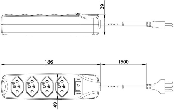 Actual product image Furber Connector strip (4 x, Type 13, 1.50 m)