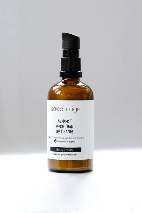 Actual product image Savontage Natural Body Lotion with Rosemary and Lavender Oil, 100ml (Body lotion, 100 ml)