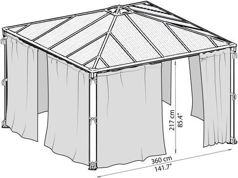 Image du produit Palram Rideaux (359 cm, 360 cm)
