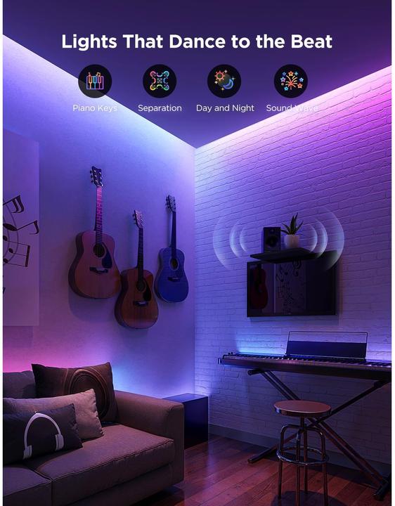 Immagine prodotto Govee Striscia LED 2 Pro (RGBW, RGBIC, 500 cm, Interno)