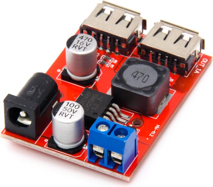Image du produit Purecrea 5V 3A LM2596 Dual DC-DC Step-Down avec USB