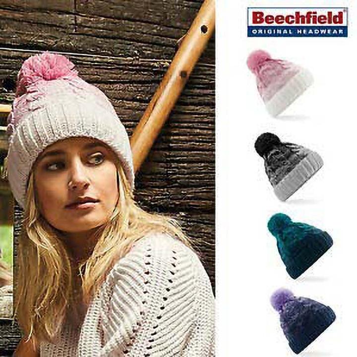 Produktbild Beechfield Bommelmütze Mit Farbverlauf (One Size)