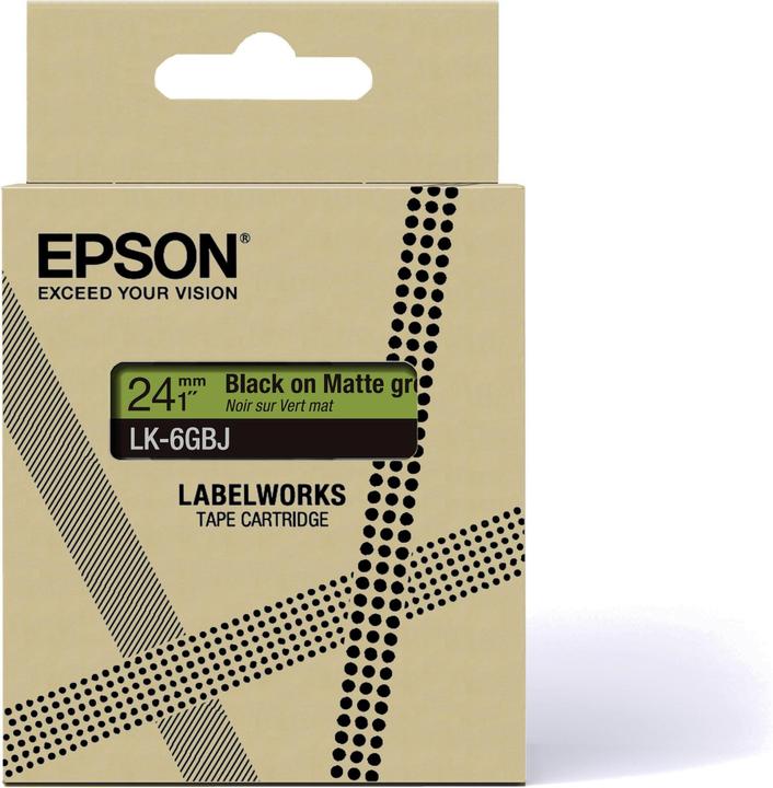 Actual product image Epson Matte Green/Black 24mm LK-6GBJ (2.40 cm, Green)