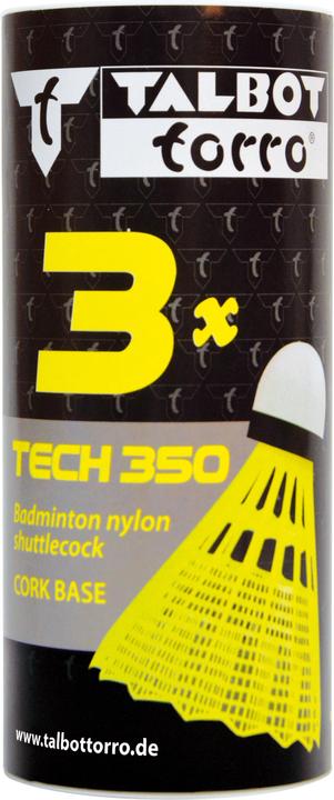 Image du produit Talbot Torro Badminton Tech 350, medium, jaune/bleu volant à plumes en nylon durable pour les loisirs et