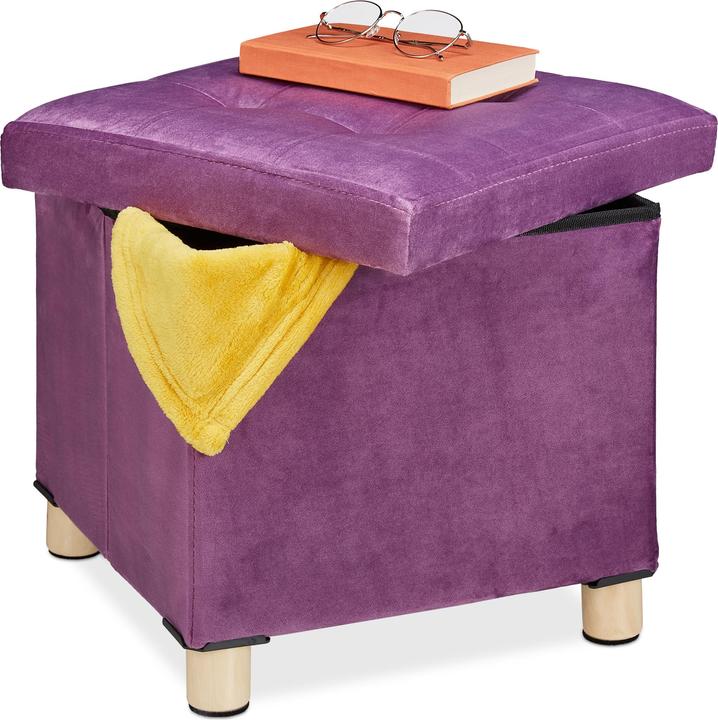 Image du produit Relaxdays Tabouret en velours