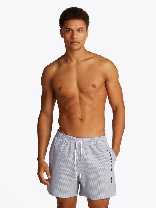 Image du produit Tommy Hilfiger Medium lange Heren Zwembroek met Streep - White - Maat XL (XL)