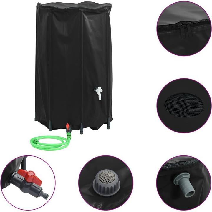 Immagine prodotto VidaXL Serbatoio dell'acqua con rubinetto Pieghevole 500 L PVC (500 l)