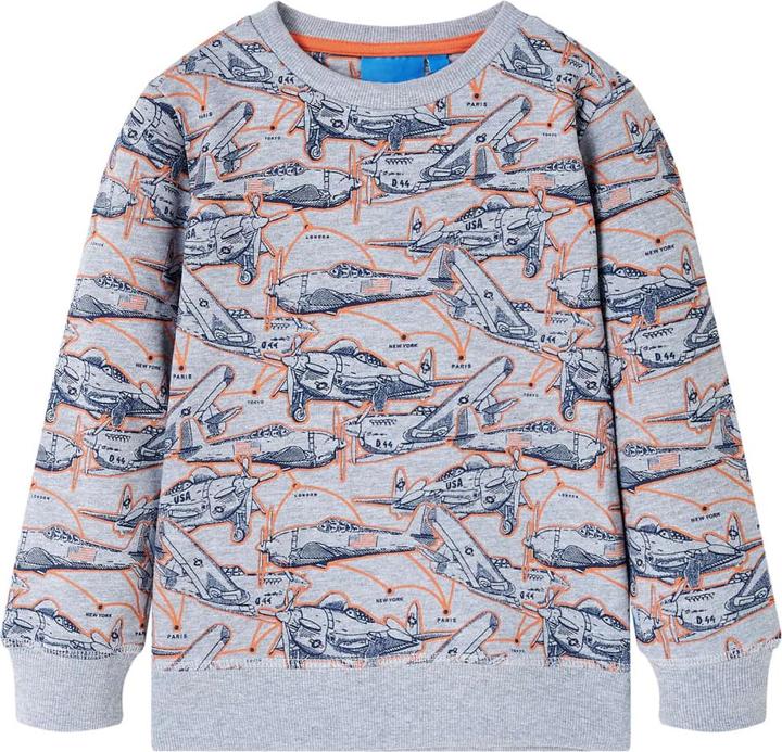 Produktbild VidaXL Kinder-Sweatshirt Grau Melange 92,Material: 85 % Baumwolle (92)