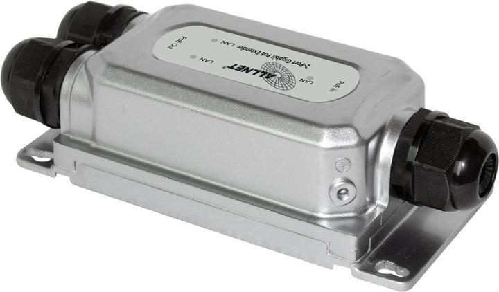 Actual product image Allnet poe 2x extender repeater outdoor switch ip67 ieee802.3bt in - 2xat out all-pr2013o-30w
