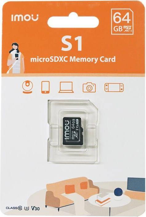 Produktbild Imou Memory card microSD (UHS-I, SDXC, 10/U3/V30, 95/38) (64 GB, microSDXC, U3, UHS-I)