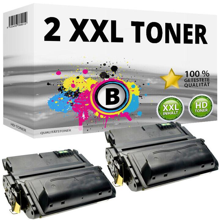 Actual product image Druckfuxx 2x XXL TONER für HP LaserJet 4200DTN 4200DTNS 4200DTNSL 4200LN 4200TN