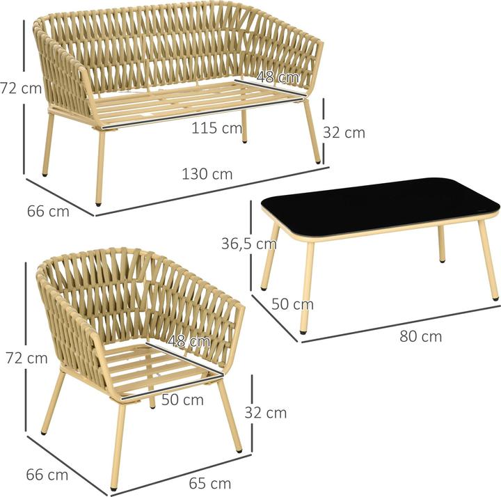 Actual product image Outsunny Garden furniture set