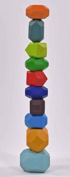 Actual product image Kögler Stacking stones made of wood, building blocks, col