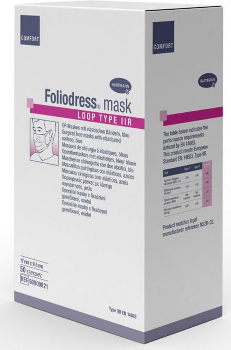 Immagine prodotto Foliodress Maschera ad anello tipo IIR 50 pz. (Tipo II, 50 x)