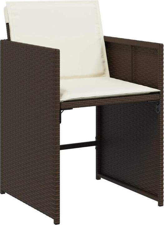 Immagine prodotto VidaXL Mobili da giardino set da pranzo set da giardino gruppo di sedute 11 pezzi in poly rattan marrone (165 cm)