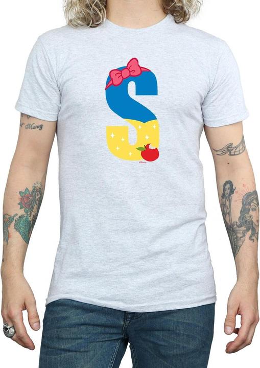 Actual product image Disney Mens Alphabet S Is For Snow White T-Shirt (S)