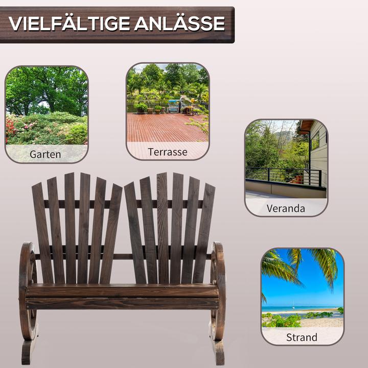 Produktbild Outsunny Gartenbank im Wagenrad-Design